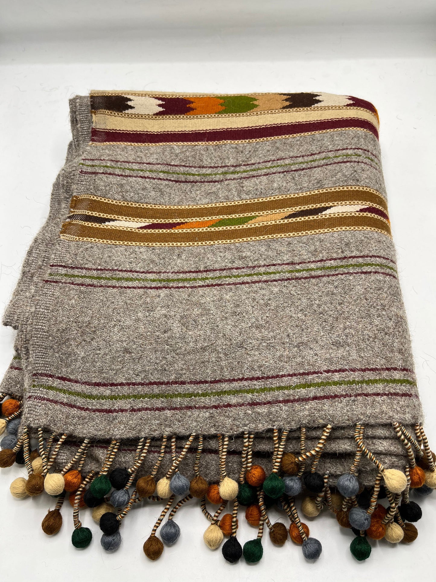 Swati Sharri Shawl (grey wool)